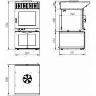 Зонт вытяжной встраиваемый ABAT (АБАТ) ЗВВ-6-6/4 21000080803